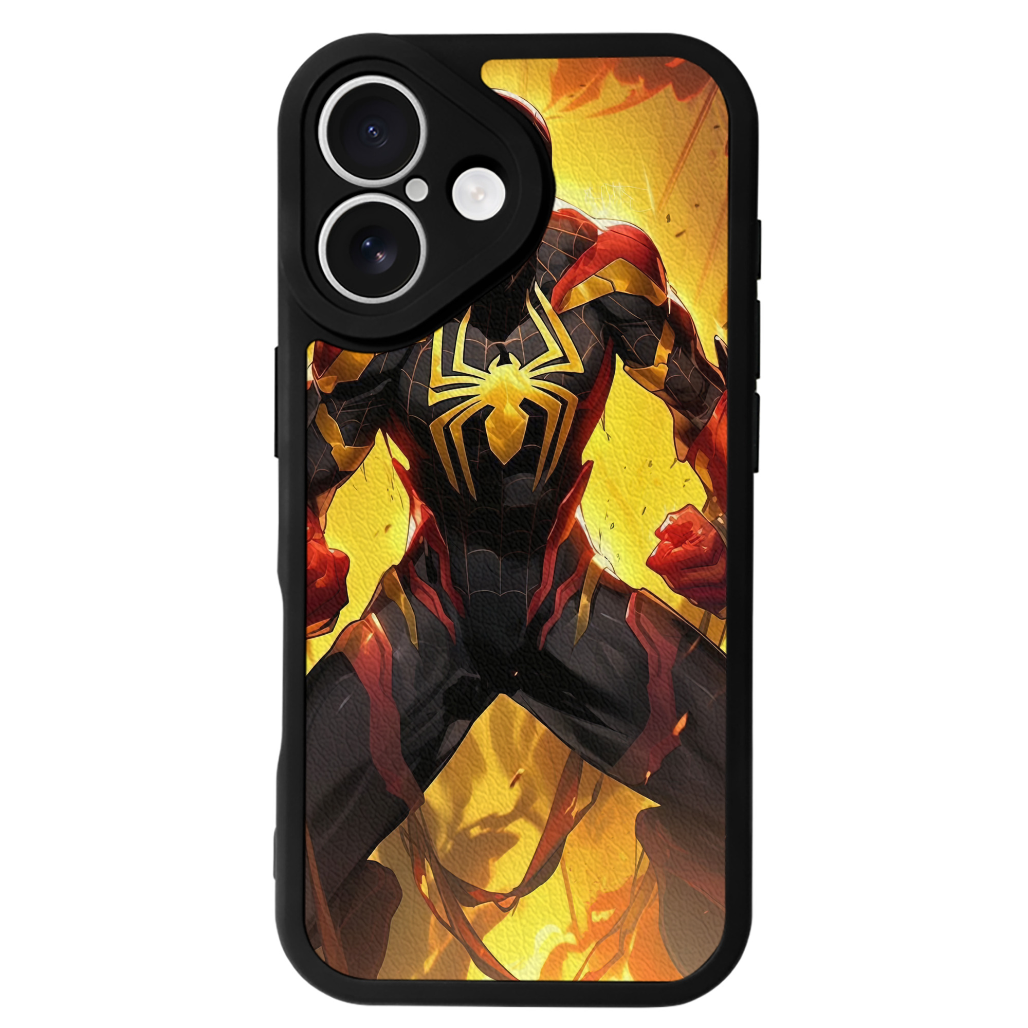 Spider Man スパイダーマン 【iPhone 16シリーズ対応】シリコンスマホケース（レザー調） 材質：シリコン